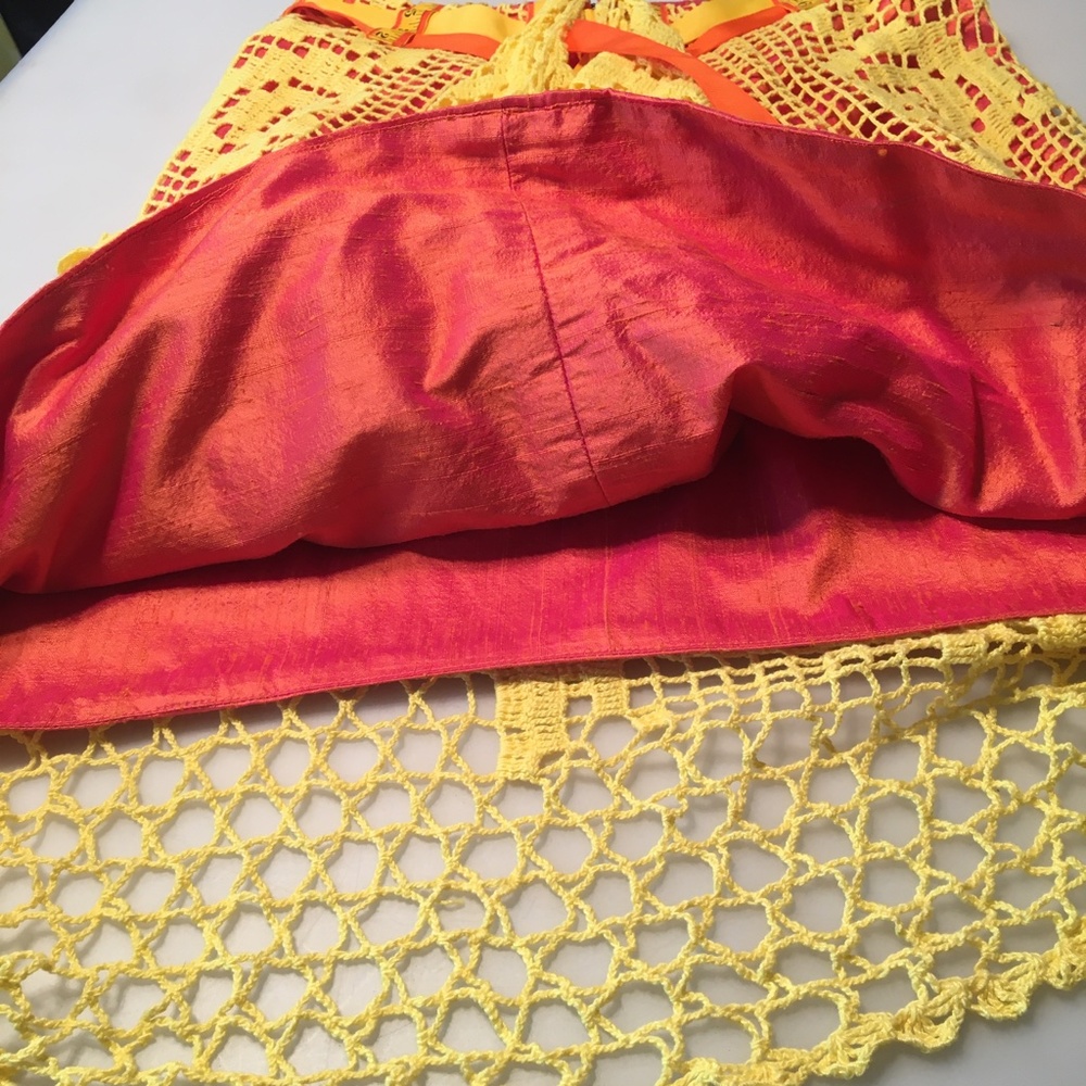 Fletcher Artworks, LLC Yellow/Orange Hi-low Skirt in size Medium - Picture 7 of 9